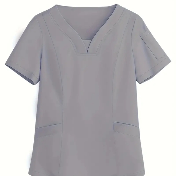 Scrup Top For Doctor, Nurse, Dentist. 2 Pockets Vneck, 21" pit to pit - Picture 3 of 9